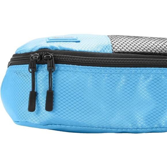 4 Piece Packing Travel Organizer Zipper Cubes Set, Small, Sky Blue - Picture 4 of 8